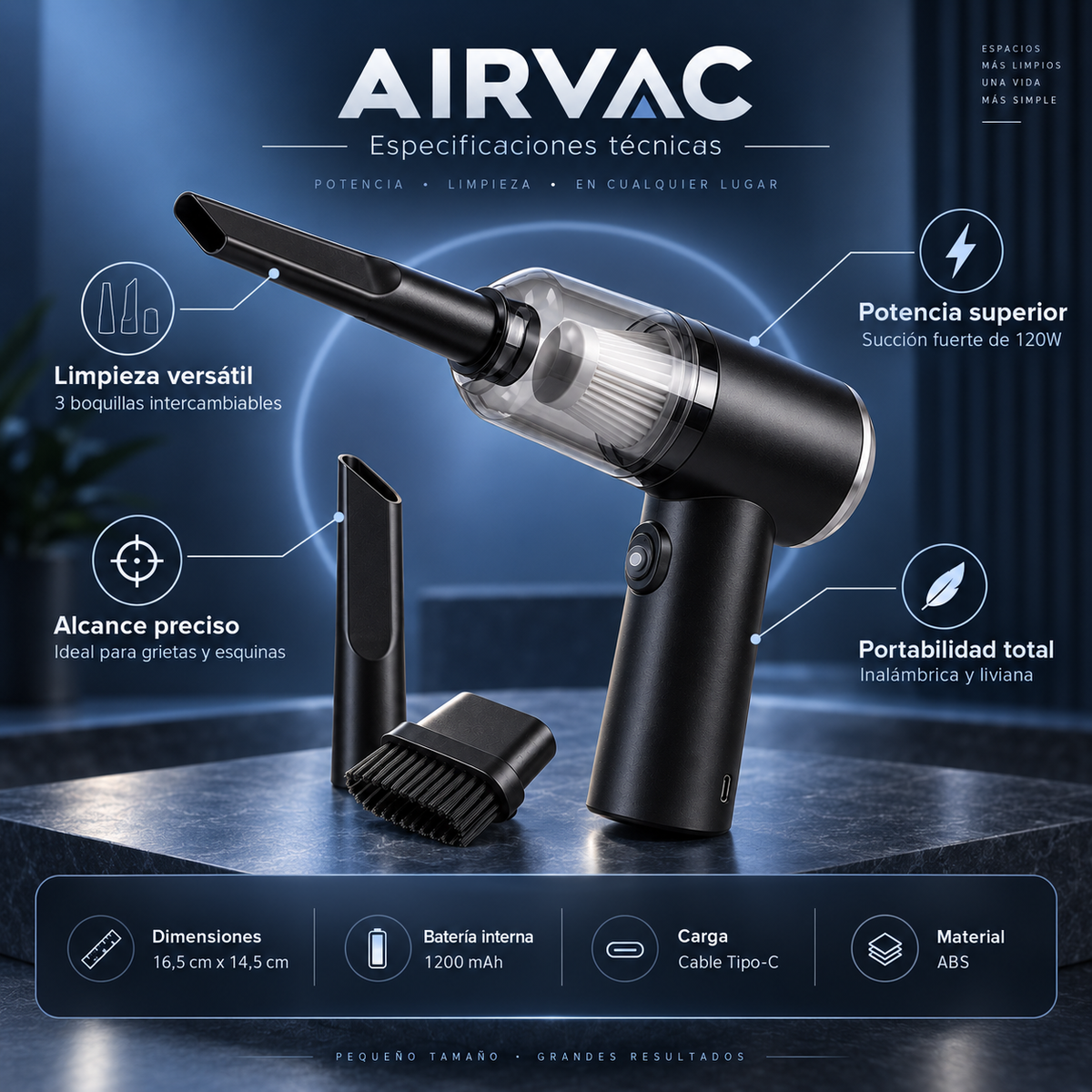 AirVac - Aspiradora Portátil