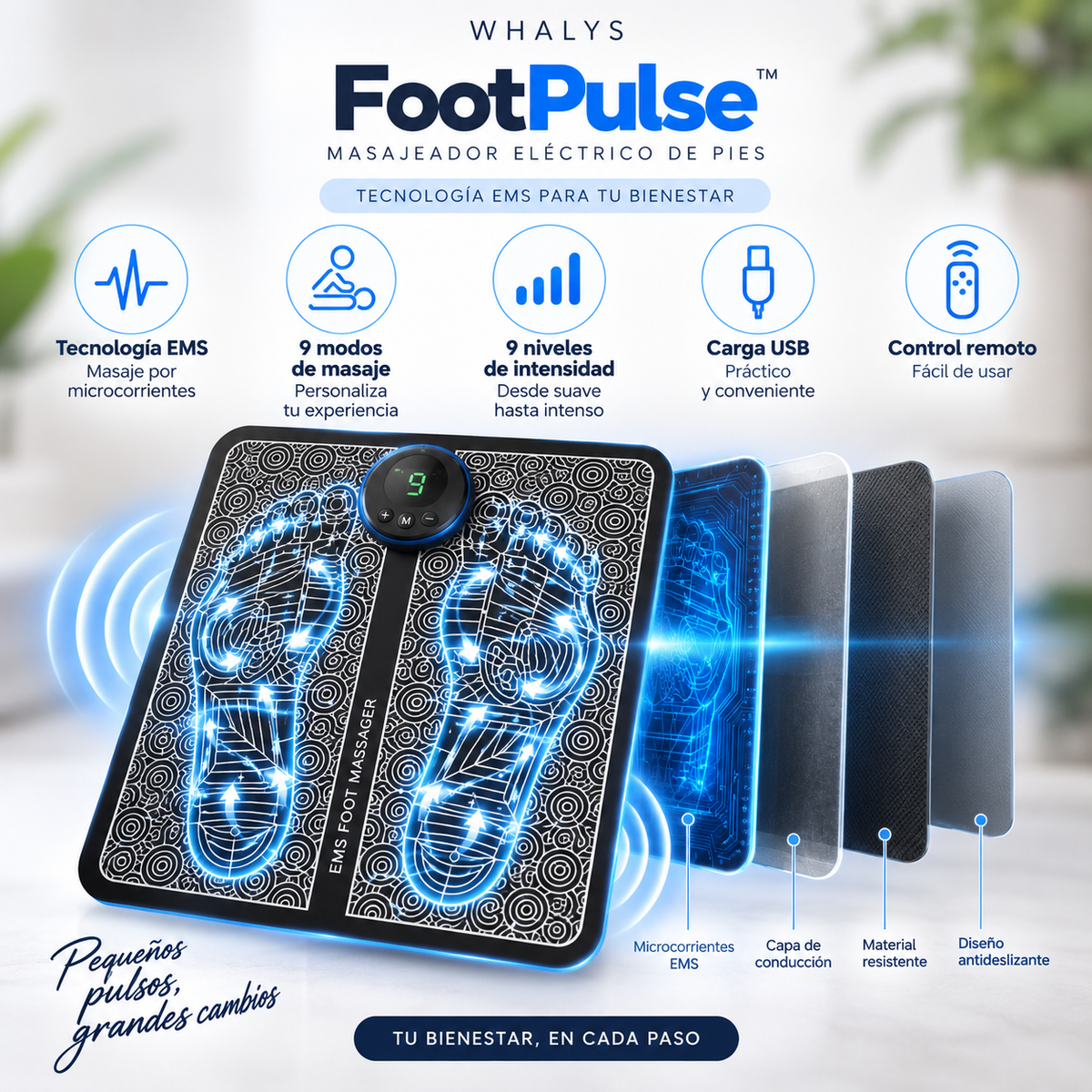 FootPulse™ – Masajeador Eléctrico de Pies