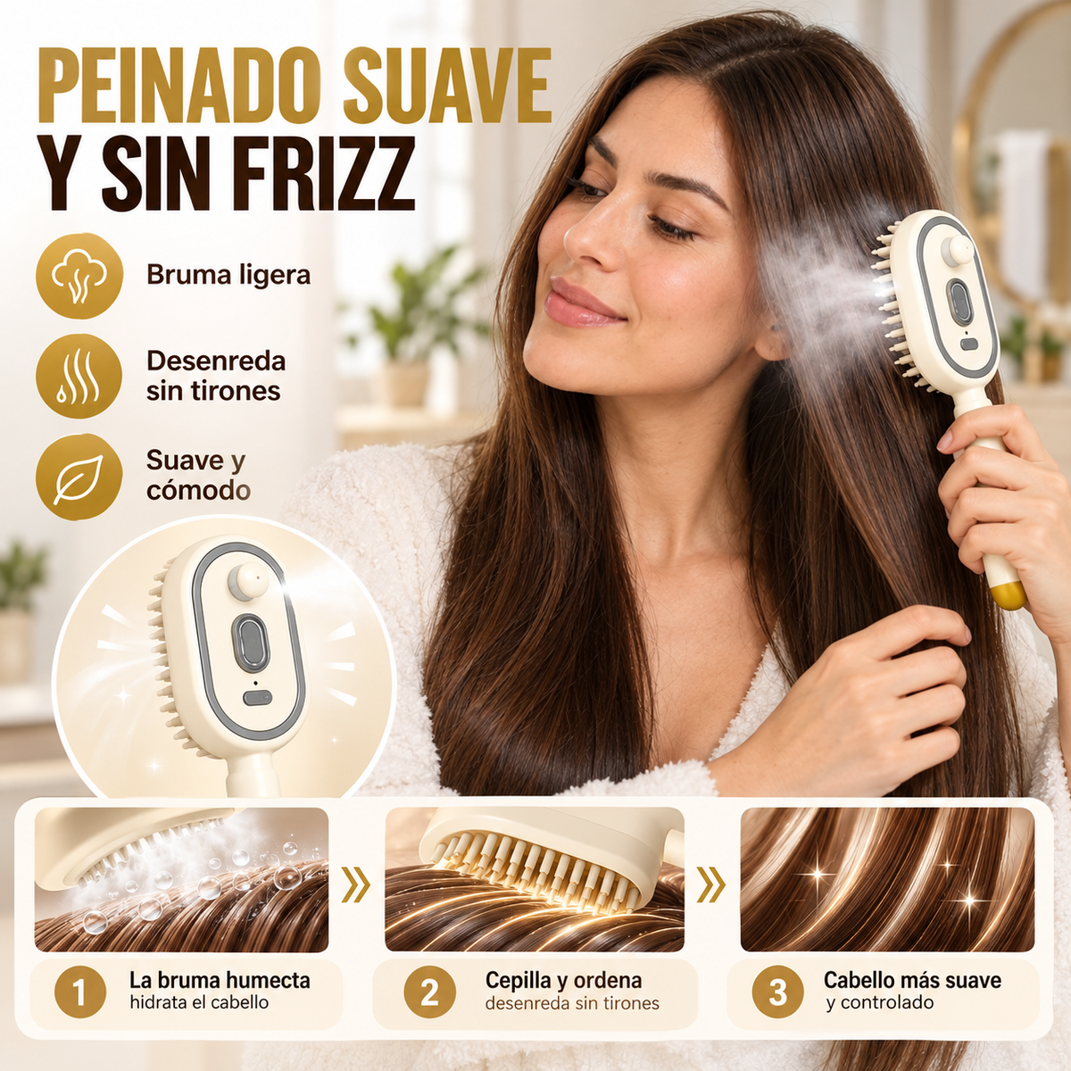 FrizzMist™ – Cepillo Vaporizador Anti-Frizz